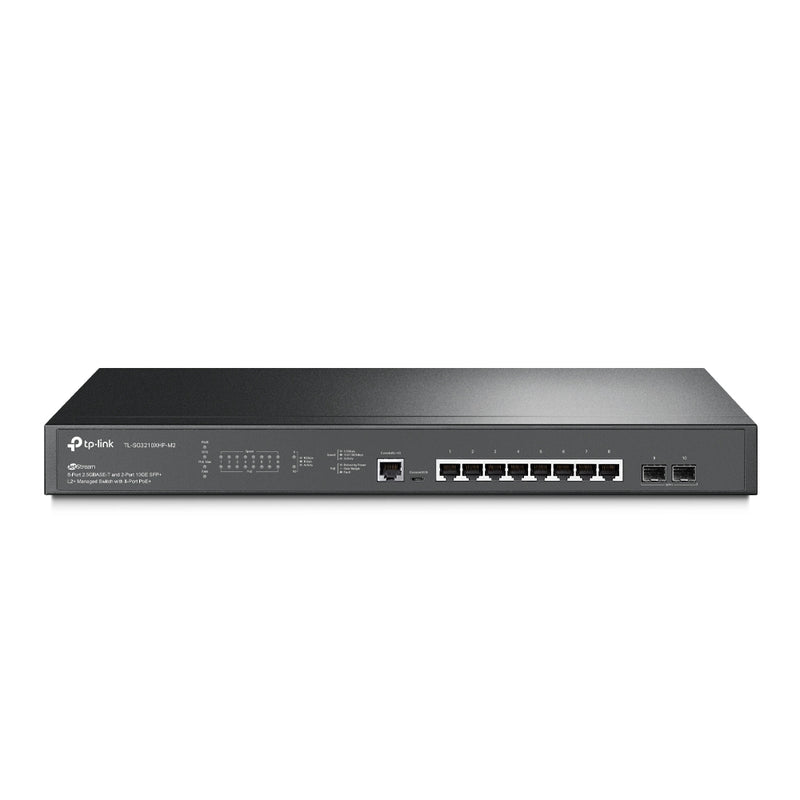 TP-Link SG3210XHP-M2 | JetStream™ 8-Port 2.5GBase-T and 2-Port 10GE SFP+ L2+ Managed Switch with 8-Port PoE+