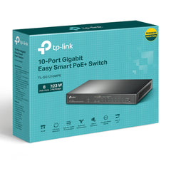 TP-Link TL-SG1210MPE | 10-Port Gigabit Easy Smart Switch with 8-Port PoE+