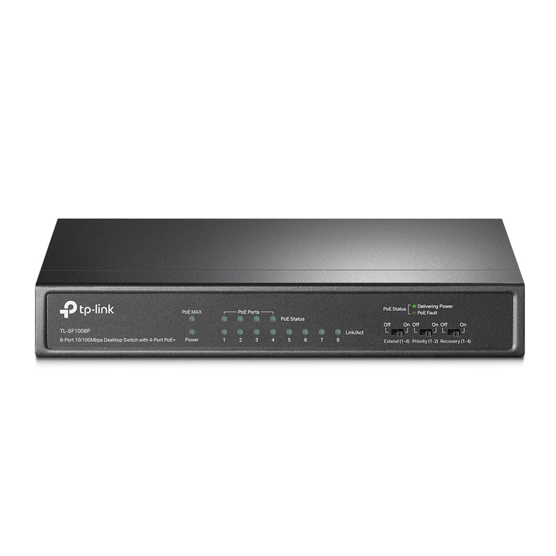 TP-Link TL-SF1008P | 8-Port 10/100M Desktop PoE Switch