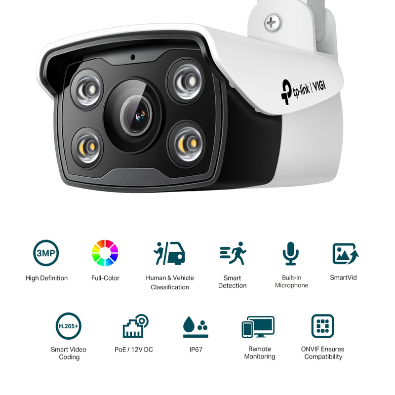 TP-Link VIGI C330 | 3MP Outdoor Full-Color Bullet Network Camera