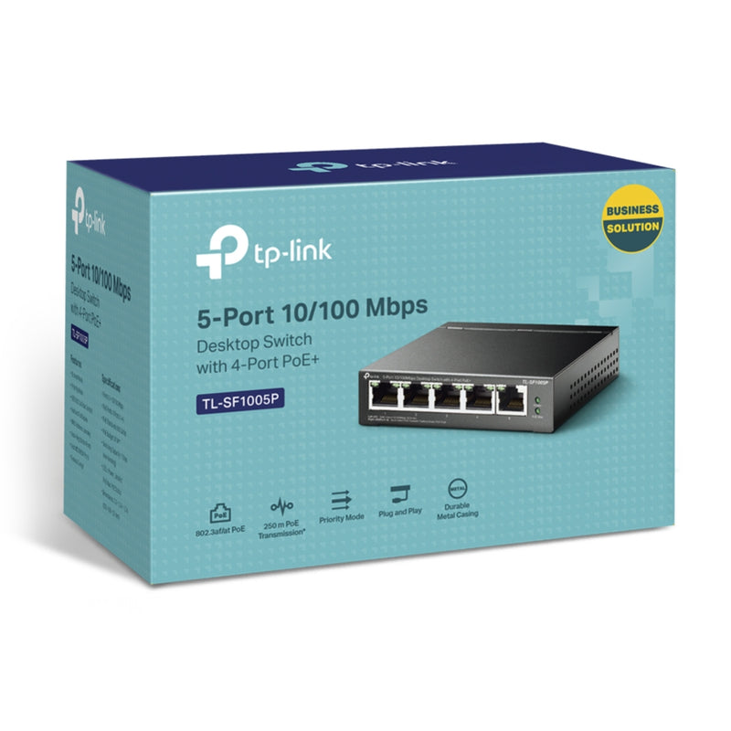 TP-Link TL-SF1005P | 5-Port 10/100M Desktop PoE Switch