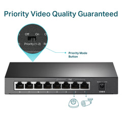 TP-Link TL-SF1008P | 8-Port 10/100M Desktop PoE Switch