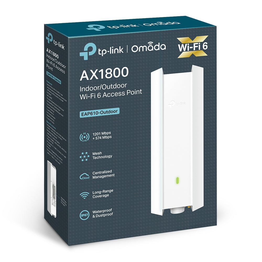 TP-Link EAP610-Outdoor | AX1800 Indoor/Outdoor Dual-Band Wi-Fi 6