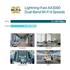 TP-Link EAP650 | AX3000 Ceiling Mount Dual-Band Wi-Fi 6 Access Point