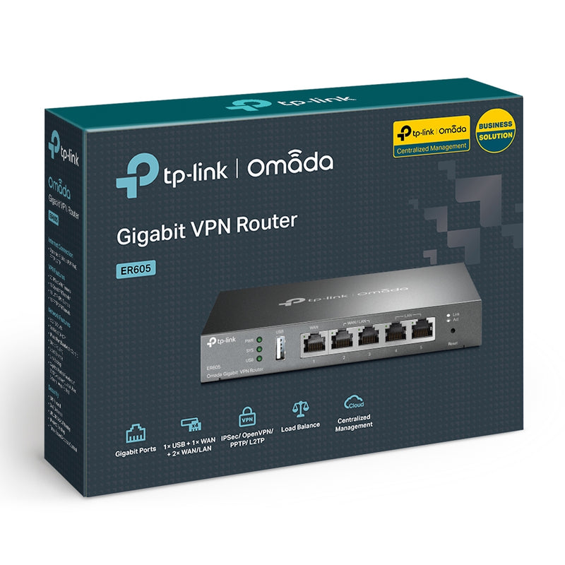 TP-Link ER605 | SafeStream™ Gigabit Multi-WAN VPN Router