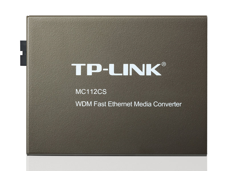 TP-Link MC112CS | 10/100 Mbps RJ45 to 100 Mbps Single-mode SC WDM Bi-Directional Fiber Converter