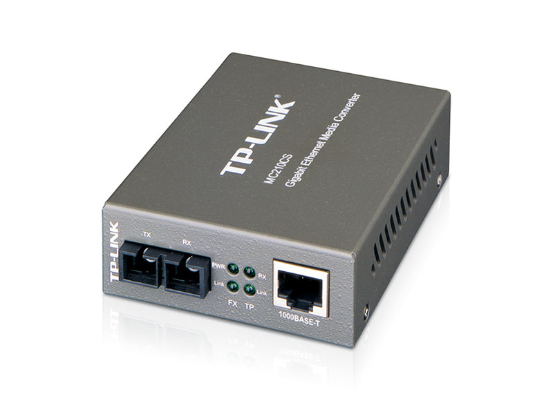 TP-Link MC210CS | 10/100/1000 Mbps RJ45 to 1000 Mbps Single-Mode SC Fiber Converter