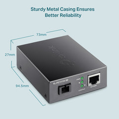 TP-Link TL-FC111A-20 | 10/100 Mbps RJ45 to 100 Mbps Single-mode SC WDM Bi-Directional Fiber Converter
