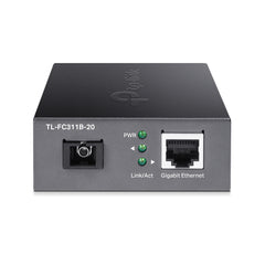 TP-Link TL-FC311B-20 | 10/100/1000 Mbps RJ45 to 1000 Mbps Single-mode SC WDM Bi-Directional Fiber Converter