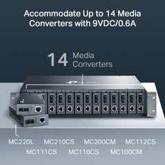 TP-Link TL-MC1400 | 14-slot unmanaged media converter chassis