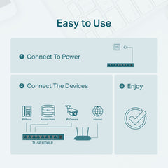 TP-Link TL-SF1008LP | 8-Port 10/100 Mbps Desktop Switch with 4-Port PoE