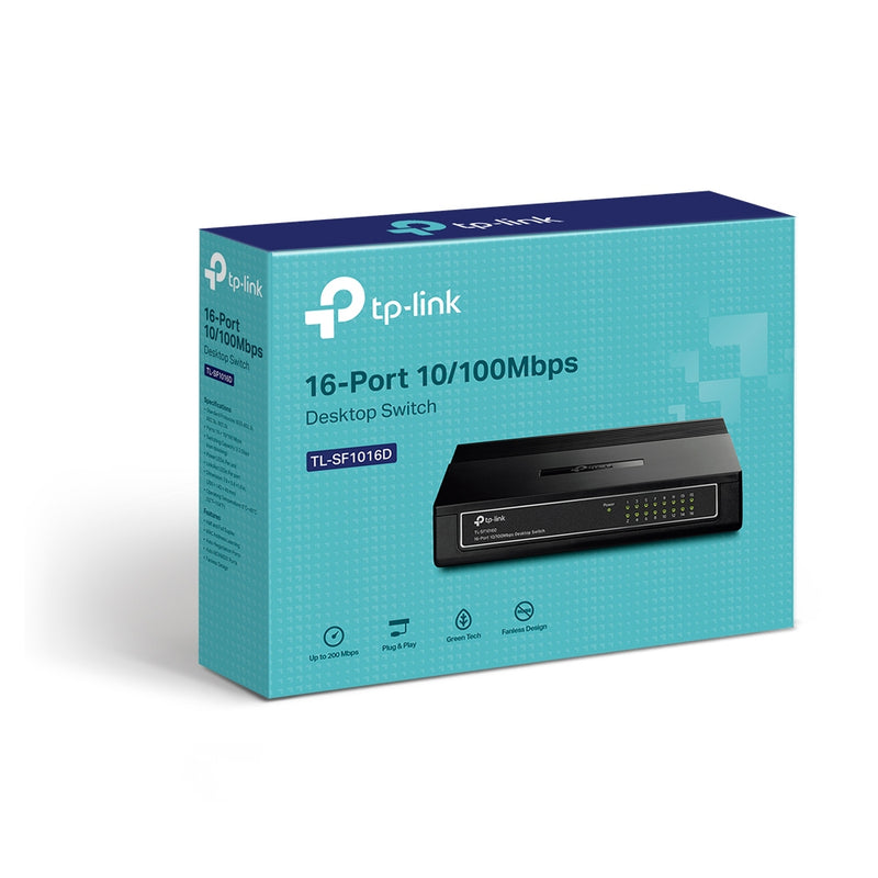 TP-Link TL-SF1016D | 16-Port 10/100 Mbps Desktop Switch