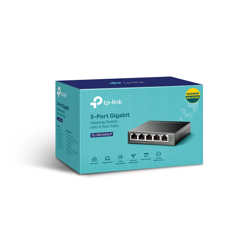 TP-Link TL-SG1005LP | 5-Port Gigabit Desktop Switch with 4-Port PoE+