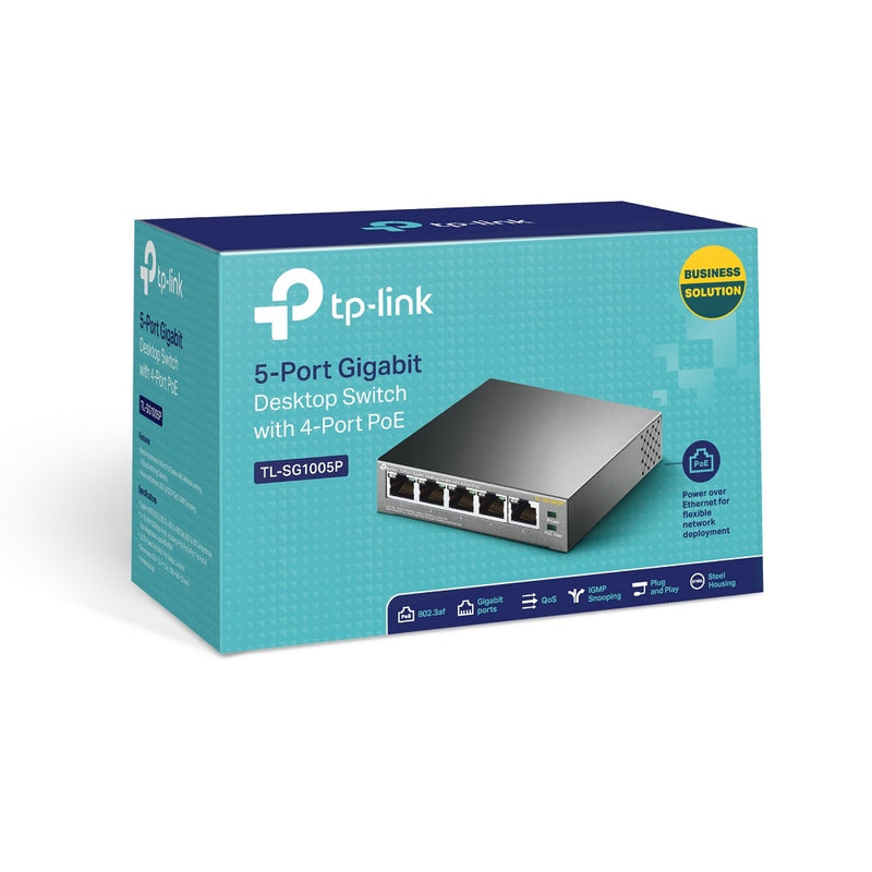 TP-Link TL-SG1005P | 5-Port Gigabit Desktop PoE Switch