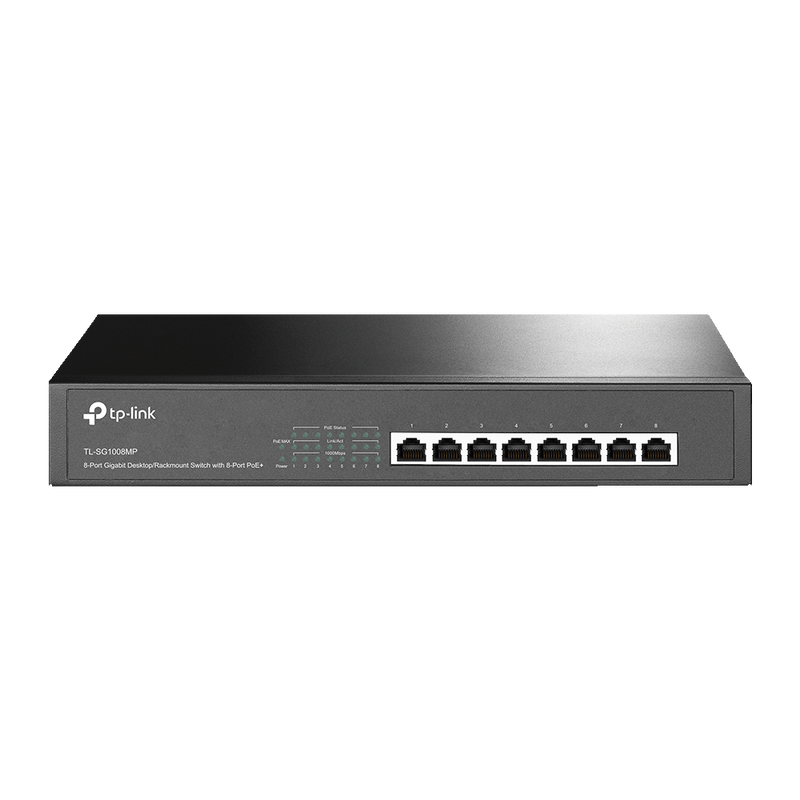 TP-Link TL-SG1008MP | 8-Port Gigabit Desktop/Rackmount Switch with 8-Port PoE+