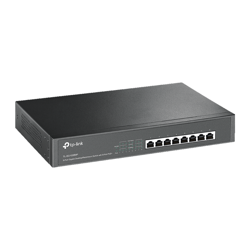 TP-Link TL-SG1008MP | 8-Port Gigabit Desktop/Rackmount Switch with 8-Port PoE+