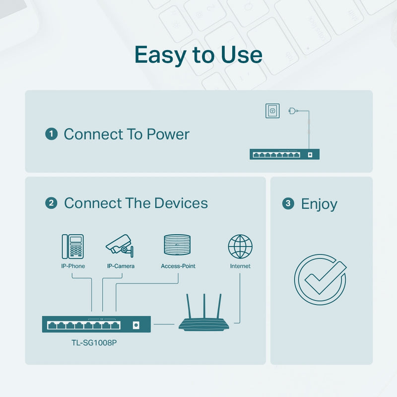 TP-Link TL-SG1008P | 8-Port Gigabit Desktop PoE Switch