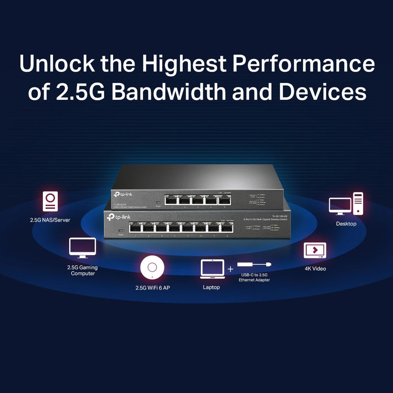 TP-Link TL-SG105-M2 | 5-Port 2.5G Multi-Gigabit Desktop Switch
