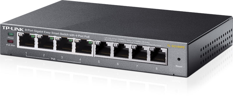 TP-Link TL-SG108PE | 8-Port Gigabit Easy Smart Switch with 4-Port PoE+