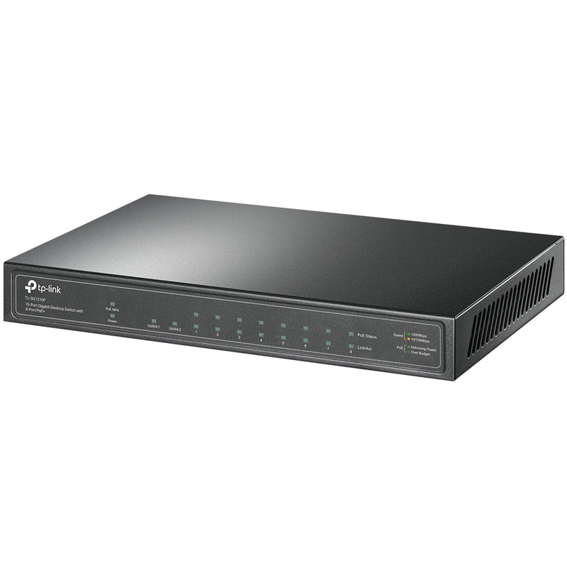 TP-Link TL-SG1210P | 10-Port Gigabit Desktop Switch with 8-Port PoE+
