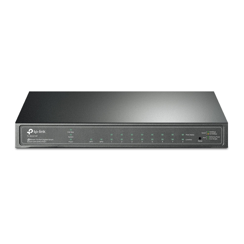 TP-Link TL-SG2210P | JetStream™ 8-Port Gigabit Smart PoE+ Switch with 2 SFP Slots