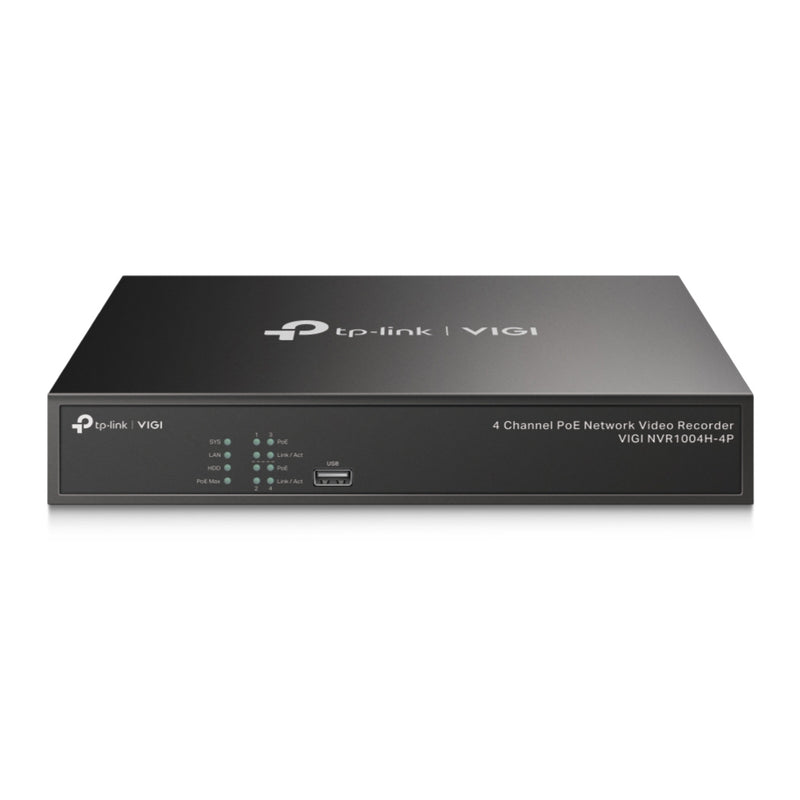 TP-Link VIGI NVR1004H-4P | 4 Channel PoE Network Video Recorder